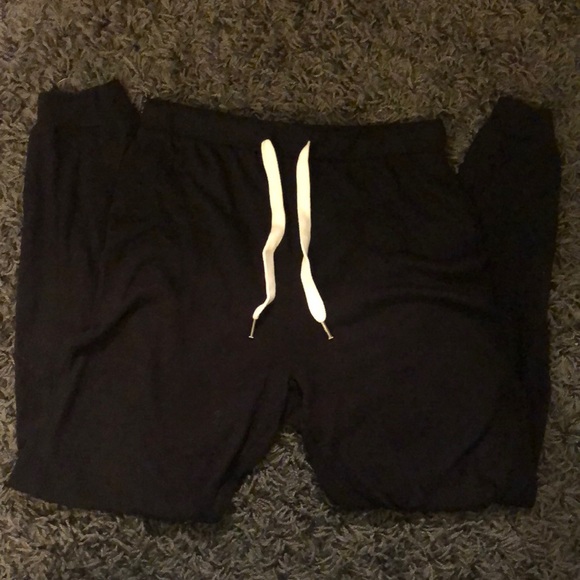 Black drawstring jogger/sweatpants - Picture 2 of 3